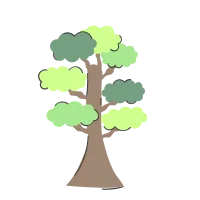 Cute Green Tree-07