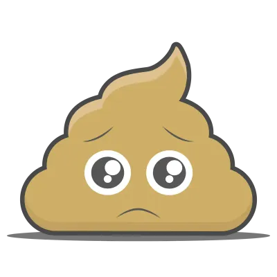 cute sad poop cartoon character