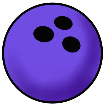 purple bowling ball