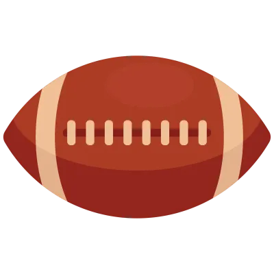 American Football Sport Balls 2D Color Illustrations
