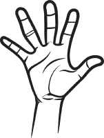 Helping Hand Vector Illustration