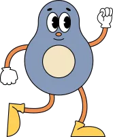 Anthropomorphic Avocado Illustration