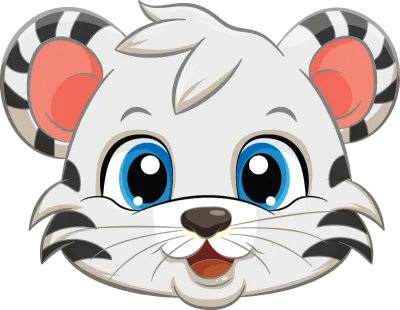 Cute Animal tiger illustration for kids