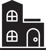 House Building Glyph Icon