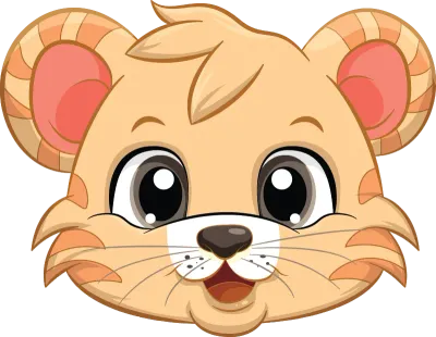 Cute Animal tiger illustration for kids