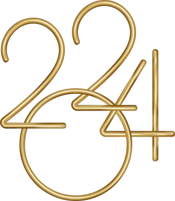 2024 New Year gold