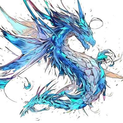 Splash Blue Dragon Graphic Artwork