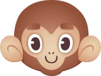 Vector monkey face.