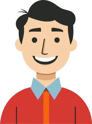 man happy cartoon character