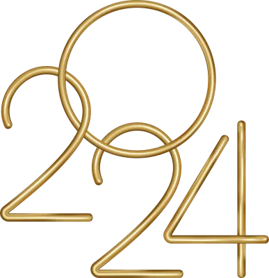 2024 New Year gold