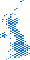 circle shape of england map.