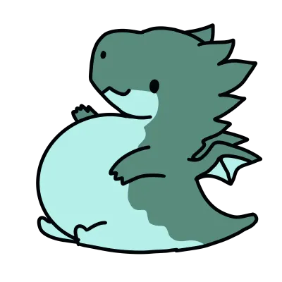 Cute blue dragon characters and illustrations