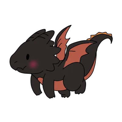 Cute blue dragon characters and illustrations