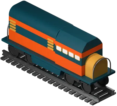 3D Render Freight Train