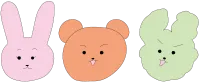 토끼 곰 강아지 세 친구들