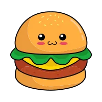 Hamburger Character Cute
