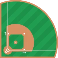 Baseball field icon. Flat illustration of baseball field vector design. Top view