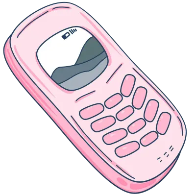 pink vintage phone