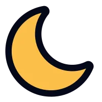 Moon filled line icon