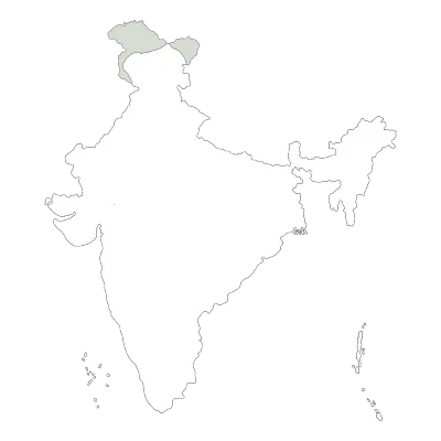 Map of India administrative regions. Indian map.
