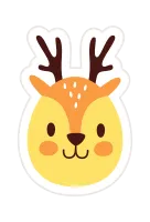 Deer Face Sticker
