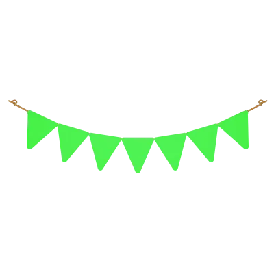Green Bunting Flag