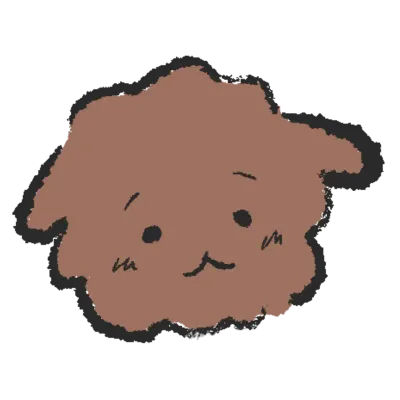손그림 푸들 강아지