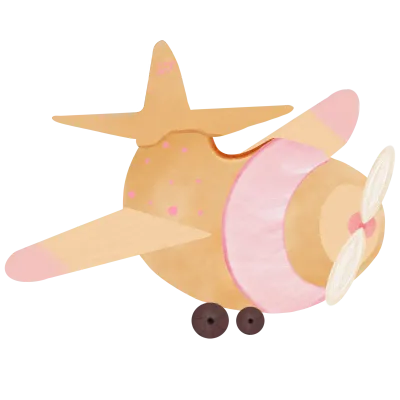 Pink cloud and airplane