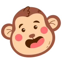 Cute Monkey Illustration