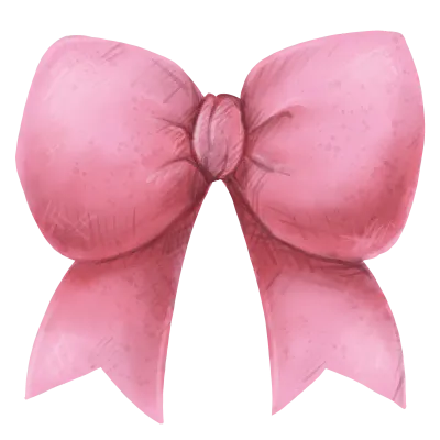 A pink bow watercolour can be used to decorate your designs during festivals such as Christmas