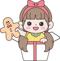 리본머리띠 여자아이 캐릭터