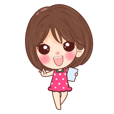 Cartoon cute woman, working,