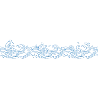 oriental sea wave curved seamless pattern