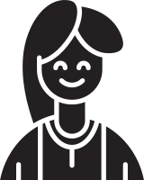 Woman Character Icon Illustration