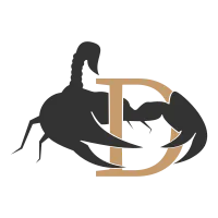 the letter scorpion logo vector