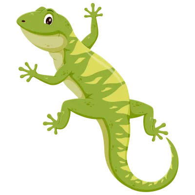 Funny lizard cartoon