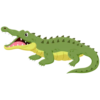 Cartoon funny crocodile