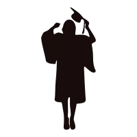 Student Graduating Silhouette