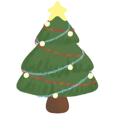 Christmas tree with light