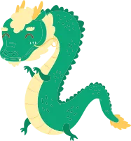 Cute Chinese new year dragon cartoon character