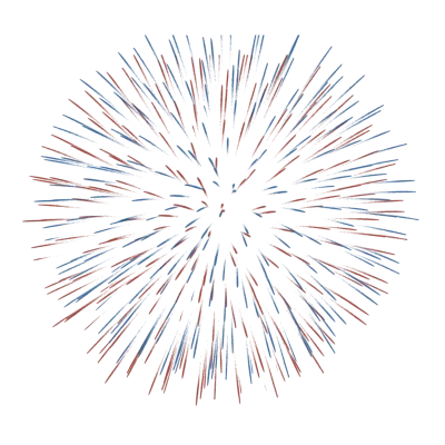 Fireworks of various colors