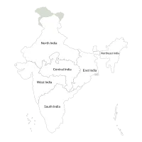 Map of India administrative regions. Indian map.