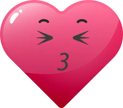 Cute heart emoticon