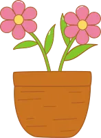 Cute Houseplant In Cartoon Style