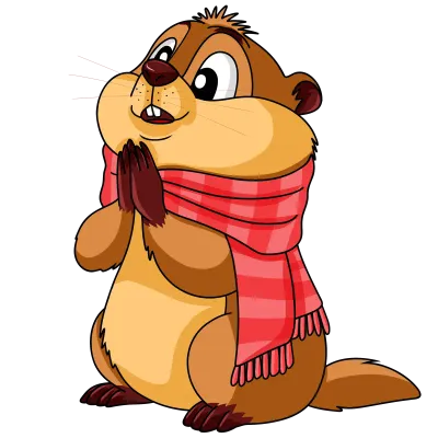 Groundhog praying