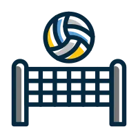 Volleyball Line filled Dark Colors