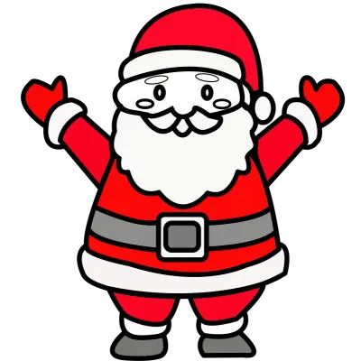 red Santa Claus smile Merry Christmas