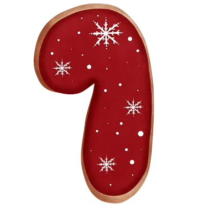 Red christmas cookie clipart.