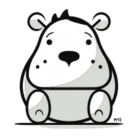 Cute cartoon bear isolated on a white background. Vector illustration.