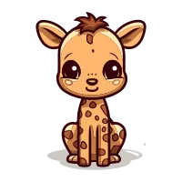 Cute Giraffe Cartoon Mascot Character Vector Illustration.